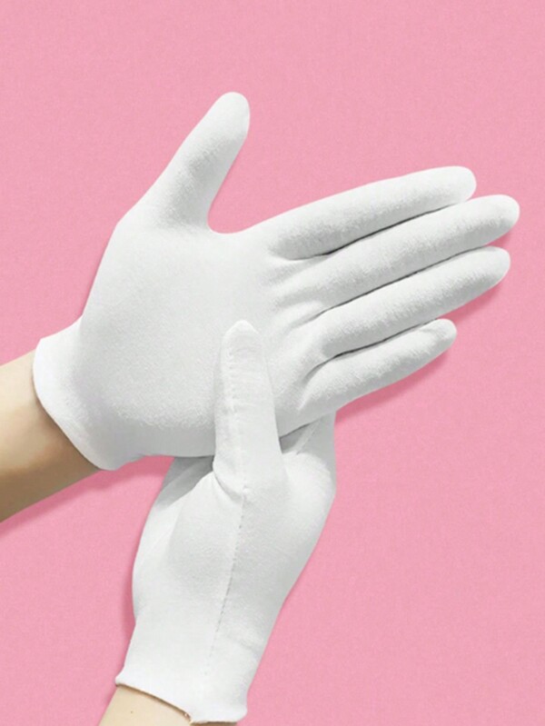 6 Pairs Of White Gloves Etiquette White Work Protection Play Gloves