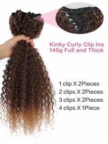 20 Inch Long Deep Kinky Curly Clip In Hair Extension, Full Head Heat Resistance Fiber 140g 7pieces Synthetic Hair Extensions For Natural Black Clip In Jerry Curly Hair Extensions