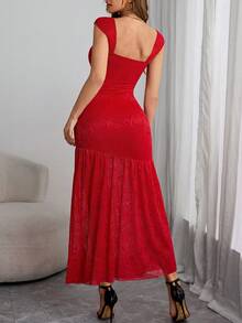 Women's Y2K Sexy Goth Vacation Mini Double Asymmetrical Off-Shoulder Rose Dress