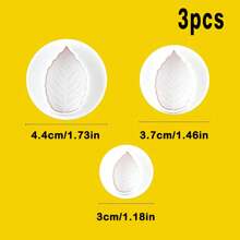 3 Khuôn làm bánh fondant hình lá hoa hồng và lá Giáng sinh, Khuôn nướng bánh quy sô cô la để trang trí bánh, Thích hợp cho Giáng sinh/Sinh nhật/Đám cưới/Tiệc nướng bánh - trắng - Xem 14