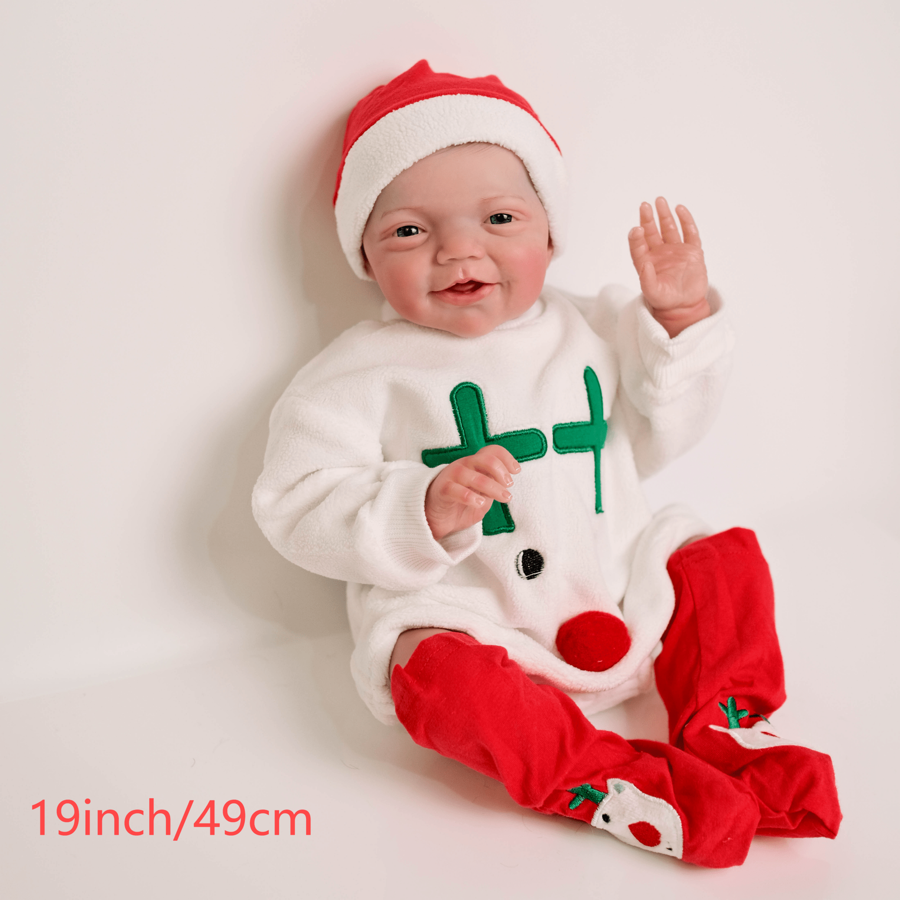 NPK 19inch Charlie Newborn Soft Body Baby Doll Already Painted Finished