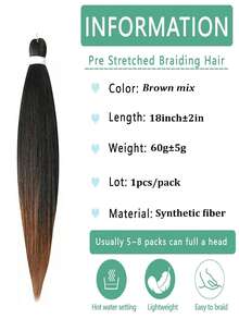 Braiding Hair Pre-Stretched 26Inch Hair Extensions For Afro Crochet Braids Synthetic Wig DIY Multi-Color Optio Jumbo Braid - Multicolor - View 3