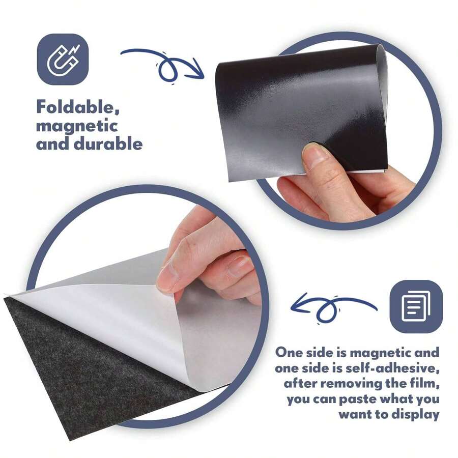 4" X 6" Magnetic Sheets With Adhesive Backing Cut And Customize Flexible Self Adhesive Magnet Sheets For Picture And Photo Magnets Magnetic Paper For Craft Best Gifts - Multicolor - View 1