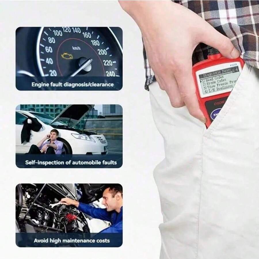 1 pièce Instrument de diagnostic de panne de voiture OBD2 Effacer les codes de défaut Outils de