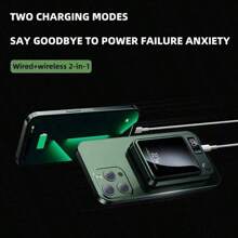 10.000 milimét Di động Có Phương tiện Di chuyển, 22,5 W / PD20W Hầu như Luôn được Sử dụng cho iPhone của IPhone15 / 14-13-13 / 12 Trên Android, (USB / Loại C) Bộ sạc di động, Màn hình LED, Có sẵn để Sử dụng Ngoài trời và Nguồn điện khẩn cấp cho Apple IPhone, IPad, Điện thoại Android, Quà tặng cho Gia đình, Bạn bè, Sinh nhật, Mùa đông, Lễ tình nhân, Lễ Phục sinh Thích hợp cho Vui chơi Ngoài trời, Mua sắm, Du lịch, Nguồn điện di động Sạc siêu nhanh, Hiển thị Mức pin, Thiết bị Sạc di động có Cổng USB và Loại C, Pin Lithium Polymer An toàn và Ổn định - Màu tím - Xem 5