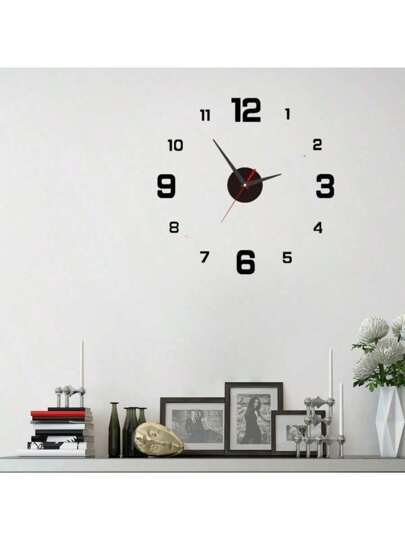 Moderne 16 Inch DIY Acrylic Wand Klok Large Silent Non Ticking Living Room, Bedroom, Kitchen Customizable Zwart Numeral ative Lightweight, High Quality Material Personalized Numbers Ideal Modern, Industrial, Vintage Sweep Quartz Movement Noise Free Environment,Home ,Room Birthday Graduation Bedroom Dormitory Back To School view 8