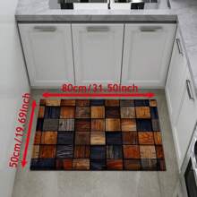 1 st. Woondecoratie, Plaid, Houtnerf, Keukenkleed, Keukenmat - Absorberend, Vlekbestendig, Ideaal voor Boerderij, Entree, Binnen, Kamerdecoratie, Keuken, Eetkamer, Klein Kantoor/Thuiskantoor, Wasbak, Wasruimte