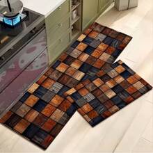 1 st. Woondecoratie, Plaid, Houtnerf, Keukenkleed, Keukenmat - Absorberend, Vlekbestendig, Ideaal voor Boerderij, Entree, Binnen, Kamerdecoratie, Keuken, Eetkamer, Klein Kantoor/Thuiskantoor, Wasbak, Wasruimte