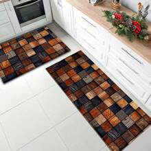 1 st. Woondecoratie, Plaid, Houtnerf, Keukenkleed, Keukenmat - Absorberend, Vlekbestendig, Ideaal voor Boerderij, Entree, Binnen, Kamerdecoratie, Keuken, Eetkamer, Klein Kantoor/Thuiskantoor, Wasbak, Wasruimte