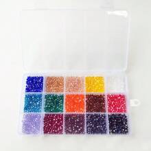 15 Colors- AB Colorful 1650/1120pcs 3/4mm Faceted Crystal Glass Bicone Beads-For Jewelry Making Women, Perfect For Suncatcher Handmade Crafts, DIY Bracelets, Necklaces, Dolls - AB Sharp Beads 1650PCS - View 15