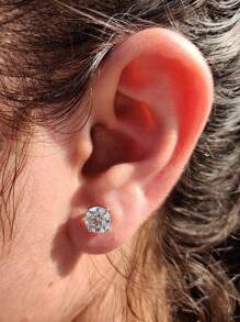 1Pair Four Claw Moissanite Stud Earrings Luxury Jewelry Gifts For Women S925 Sterling Silver Fine Ladies Jewelry Gift