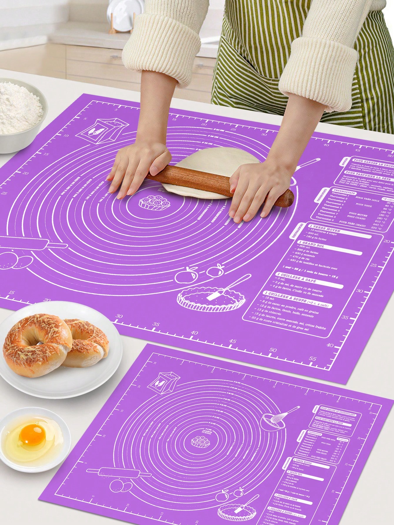 قالب عجن قطعة واحدة - غير لاصق ، سهل التنظيف ، تخز...