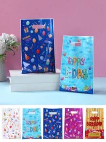 10/25/50 piezas Bolsas de regalo con tema de cumpleaños de estilos mixtos, bolsas de regalo con estampado de feliz cumpleaños, bolsas de regalo de fiesta de cumpleaños, decoración de fiesta de cumpleaños, fiesta de bebé - Multicolor - Ver 3