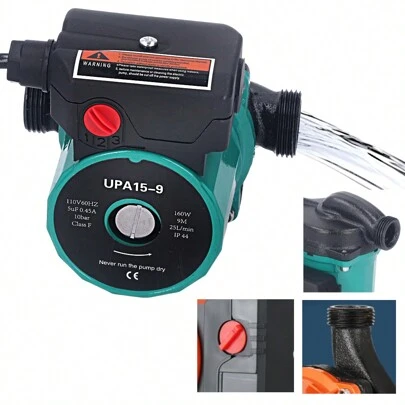 Bomba Presurizadora De Recirculación 160w De Agua Caliente,Bomba De Refuerzo Circulación Para Lavadoras Tinaco Fregadero,Bombas Presurizadoras Automaticas Para Agua Caliente Solar Hogar, Bomba De Circulación De Agua De Tuberías Silenciar(Verde 160w)