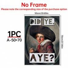 1/3件套“Did Ye Aye”趣味苏格兰/爱尔兰俚语讽刺粗俗艺术印刷品礼品，复古墙饰，家居装饰，帆布墙贴，卧室客厅走廊装饰，墙面艺术画，家居装饰，海报艺术 - 彩色 - 查看 15