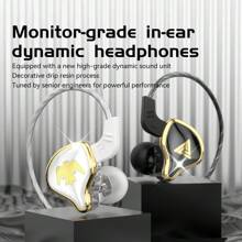 原装 QKZ AK6 ARES 动态 3.5MM AUX 有线耳机，带高清麦克风降噪入耳式耳塞，HIFI 环绕立体声，适用于音乐游戏慢跑实时视频通话 - 查看 13