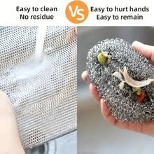 20pcs Ultrafine Stainless Steel Wool Pads - Double-Sided Kitchen Dishware & Cookware Scrubber