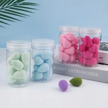 12个装透明罐装迷你化妆海绵，小巧柔软，干湿两用，不含乳胶。适用于化妆、家居装饰、梳妆台、旅行、卧室等场合。也可用于化妆配件、粉扑、化妆海绵、散粉扑等。此外，它也是圣诞礼物、化妆工具、礼品、女士礼物、圣诞礼物、赠品、旅行必备品等。 - 彩色 - 查看 10
