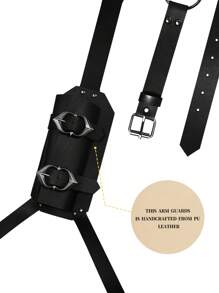 Medieval Leather Back Sword Shoulder Frog - Adjustable Sheath Holster Sword Shoulder Holster Belt Renaissance Warrior Knight Costume Accessory - View 5