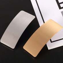 1pc Set - French Metal Oval Hair Clips, Fashionable Women Hair Clips, Non-Slip Minimalist Hair Clips, Spring Hair Clips, Suitable For Long/Short/Curly/Wavy Hair, Metal Hair Accessories, Fashion Hair Accessories, Decorative Hair Accessories Single Set (Gold/Silver), Gold Hair Accessories, School Supplies, Hair Accessories, Hairpin - Multicolor - View 15
