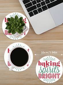 1 件 10x10cm 定制个性化情侣图像照片木制圆形杯垫，DIY 防滑耐热保护桌面杯垫，饮料杯垫，适用于咖啡桌、家庭办公室、派对、婚礼、家居杯子装饰 - 多色 - 查看 4