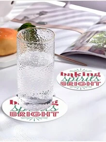 1 件 10x10cm 定制个性化情侣图像照片木制圆形杯垫，DIY 防滑耐热保护桌面杯垫，饮料杯垫，适用于咖啡桌、家庭办公室、派对、婚礼、家居杯子装饰 - 多色 - 查看 3