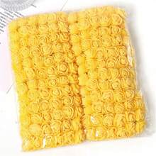 144pcs Artificial Mini Foam Rose Flower Bouquet Wedding Flower Decoration Scrapbooking Fake Flowers Wreath DIY Craft Gifts, Valentine's Day, Gift Birthday Graduation