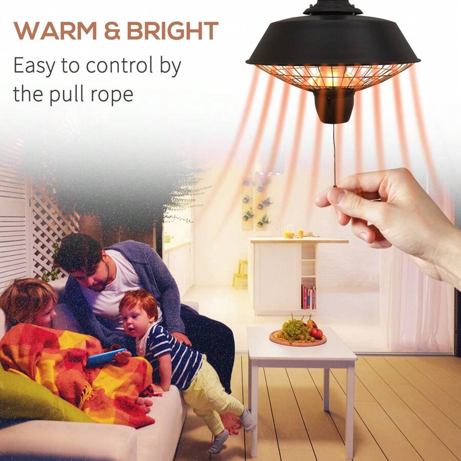 Outsunny Outsunny 2100W Outdoor Ceiling Mounted Halogen Electric Heater