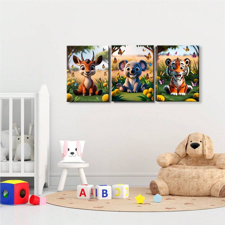 Kit Of 3 Decorative  Frames For Children's Rooms - Boys And Girls - Self-Adhesive - 04 - 查看 1