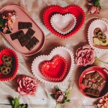 Set Of 4 Red Heart Porcelain Bowls 13cm X 11cm X 4cm Bon Gourmet 4 PIECES - 紅色 - 查看 8