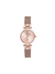 Anne Klein Women's Rose Gold Diamond-Accented Mesh Bracelet Watch, Elegant Female Quartz Watch For Casual Business Ladies Watch,AK/3002RGRG - Rose Gold - View 10
