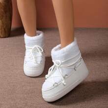 2024 New Thick Sole Anti-Slip Furry Snow Boots