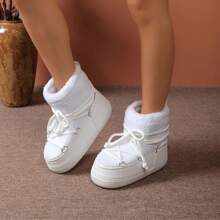 2024 New Thick Sole Anti-Slip Furry Snow Boots