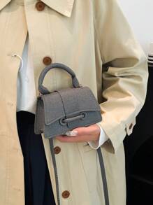 抽绳个性锁扣时尚休闲单人房间手拿小方包