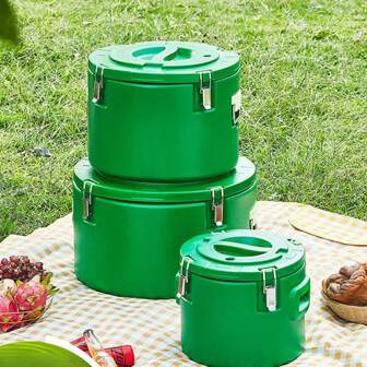 1PC Insulated Food Carrier, Portable Catering Hot Box,Ice Barrel Food Hot Box For Hot Or Cold Food Storage Insulated Beverage For Camping Home Party,School Supplies