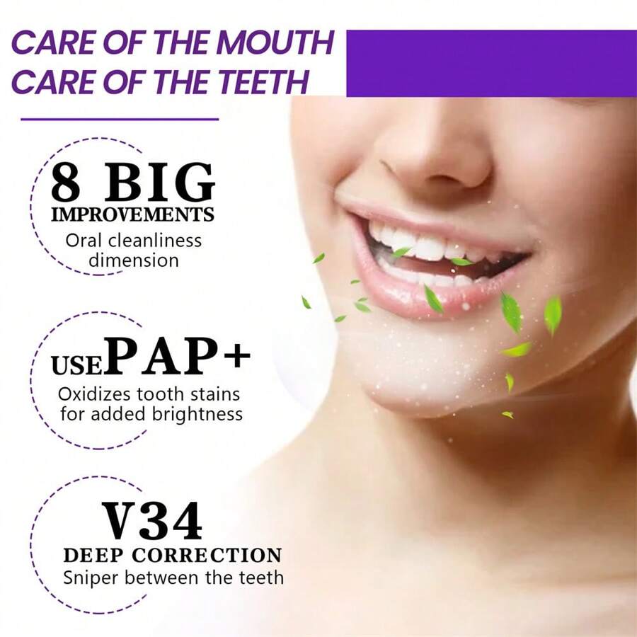 Whitening Purple Mousse Toothpaste Tooth Cleaning AntiDecay Mouth