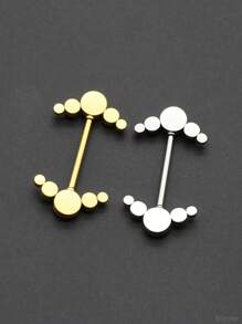 1 para dodaj radości swojemu życiu dzięki wtyczce ze stali nierdzewnej do piercingu sutków z okrągłym kryształem, 16G Pin 1.2x14mm Plugin Straight Barbell Piercing bez gwintu Pierścienie na sutki dla seksownych kobiet