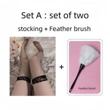 1set Sexy Maid Costume, Tempting Maid Outfit For Role Play Party, Christmas Ball - Multicolor - View 10