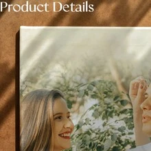 1 Piece Customizable Couple Picture Canvas Poster With Wooden Frame - Personalized Couples And Family Photo Wall Art - Share Precious Moments, Perfect Gift For Friends And Family, Home Decoration Gifts Birthday Graduation