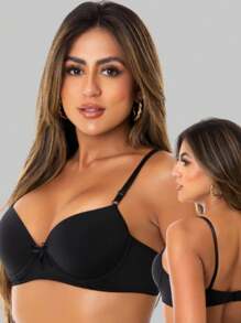 Kit 2 Cup Bra Everyday Bra Comfort Bra Traditional Smooth Microfiber Bra - 彩色 - 查看 9