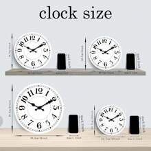 1pc Modern Minimalist Wooden Wall Clock, Silent Non-Ticking Clock Suitable For Living Room, Bedroom, Kitchen, Office, Home Decor, Birthday Gift - 10 Inch, 12 Inch, 14 Inch, 16 Inch (No Battery Included),Home Decor ,Room Decor Gifts Graduation