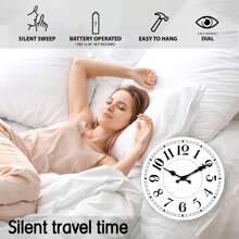 1pc Modern Minimalist Wooden Wall Clock, Silent Non-Ticking Clock Suitable For Living Room, Bedroom, Kitchen, Office, Home Decor, Birthday Gift - 10 Inch, 12 Inch, 14 Inch, 16 Inch (No Battery Included),Home Decor ,Room Decor Gifts Graduation