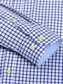 1 Stück Herren Karohemd aus Oxford, Langarm, Lässig, Frühling, Herbst