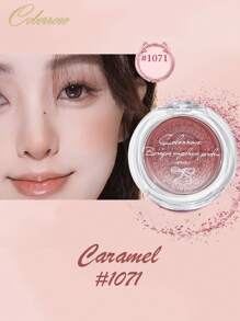 COLORROSE Gradient Blush, Flash Glow Cheeks Powder Blush, Highly Pigmented, Blendable,Bright Shimmer Face Blush, Light, Smooth, Highlighter And Eyeshadow All In One, Facial Beauty Cosmetic Makeup - 1071 Caramel - View 3
