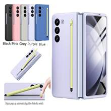 Hadaasi 1 buah Pena Stylus Lipat Multi-Warna, Lapisan Matte Lembut, Desain Satu Bagian dengan Slot Pena, Penutup Flip Magnetik, Tekstur Matte, Casing Pelindung Keras PC Tipis & Tahan Guncangan, Kompatibel dengan Galaxy Z Fold 6/Z Fold 5/Z Fold 4/Z Fold 3, Tahan Air, Anti Jatuh, dan Tahan Gores - MultiWarna - View 2