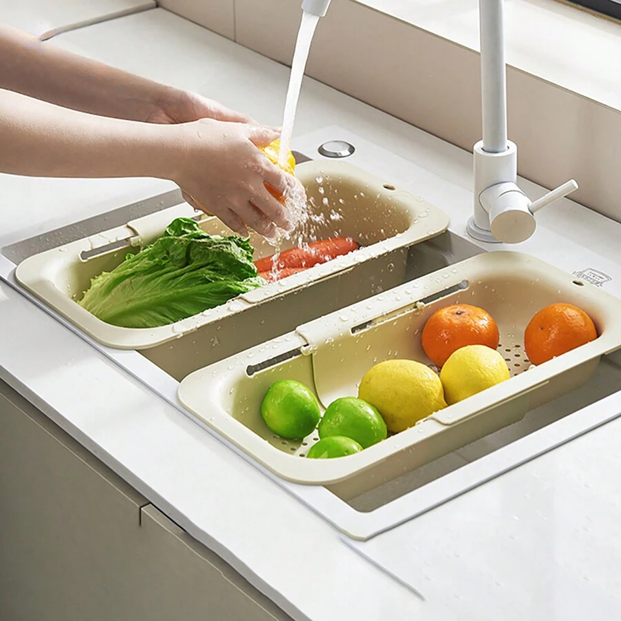 Retractable Sink Strainer Basket, Foldable Strainer Basket, Suitable