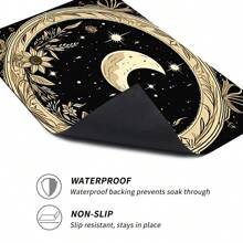 1 tấm thảm lau bát đĩa trên mặt bếp, tấm lót chống trượt thấm nước có in chữ tiếng Anh, đa năng cho máy pha cà phê, giá để cốc, giá phơi bát đĩa - Nhiều màu - Xem 11