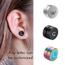 Stainless Steel Magnetic Clip-On Earrings, Minimalist Round Magnetic Ear Studs, Double Sided, Suitable For Men & Women, Sweet & Cute Style Healing Earring