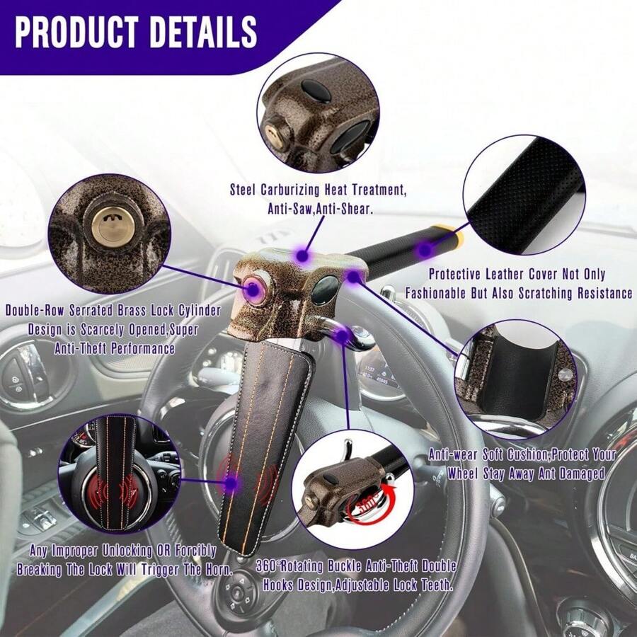 Car Steering Wheel Lock Universal AntiTheft Device Steering Wheel