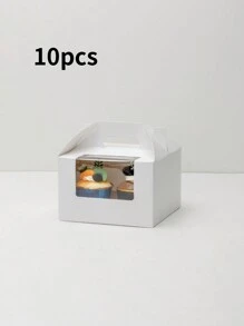 5 件/10 件散装纸杯蛋糕盒，带透明窗口，纸杯蛋糕容器适用于纸杯蛋糕、松饼、饼干和糕点 - 紙本 - 查看 18